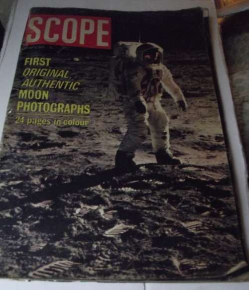Scope 1969 Magazine - 8 August -  Original pics of Moon landing