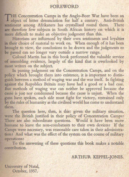The Concentration Camps 1900 . 1902 by A C Martin Hard Cvr 1957?