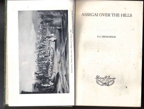 Assegai over the Hills by F C Metrowich