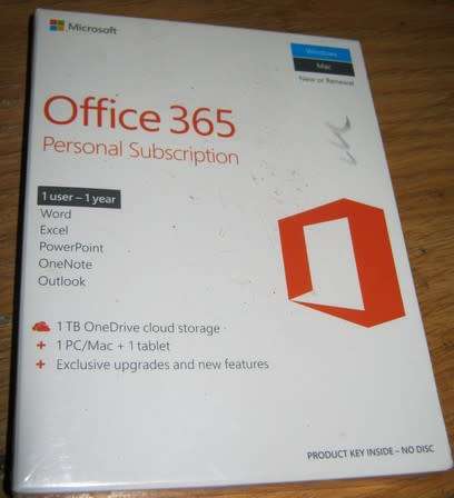 Microsoft Office 365  Personal Subscription