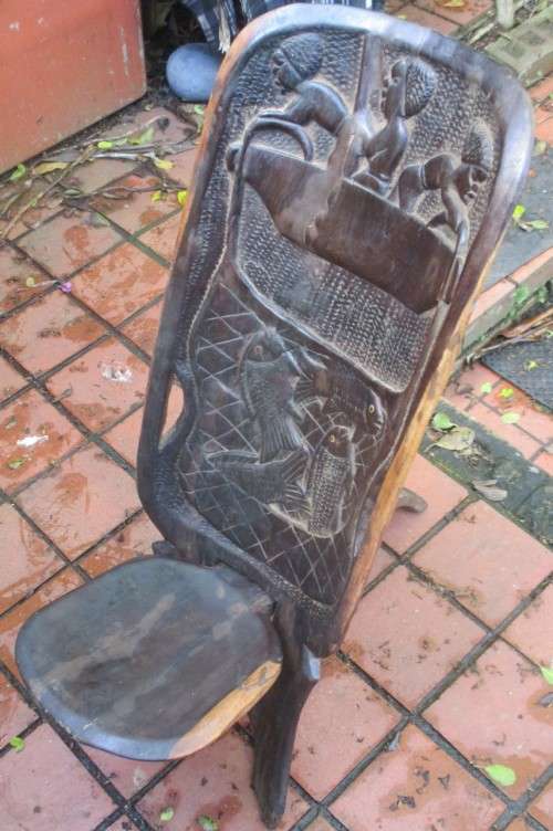 Old African Chair Carving size