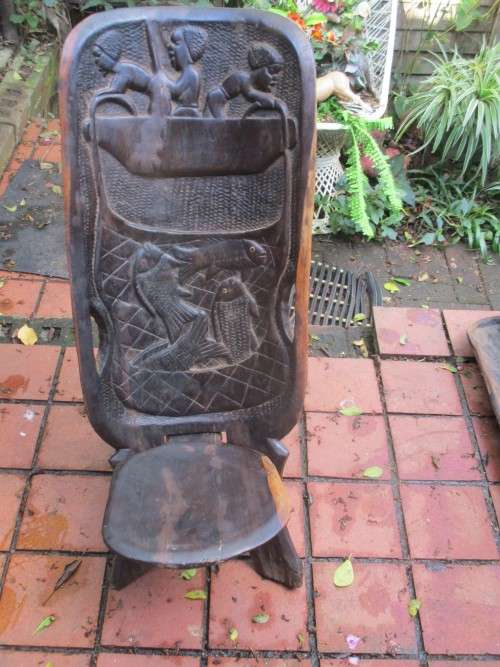 Old African Chair Carving size