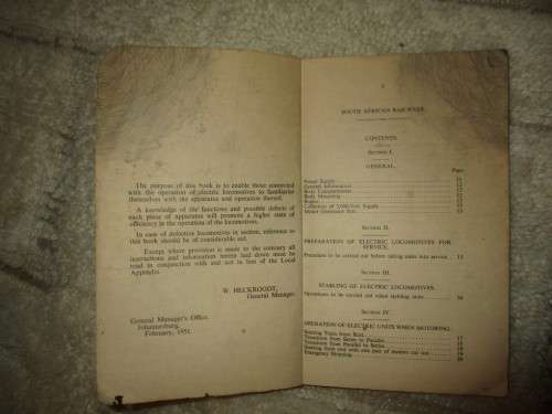 Information  and Instructions  for operating Metropolitan-Vickers Electric Locomotives  1951