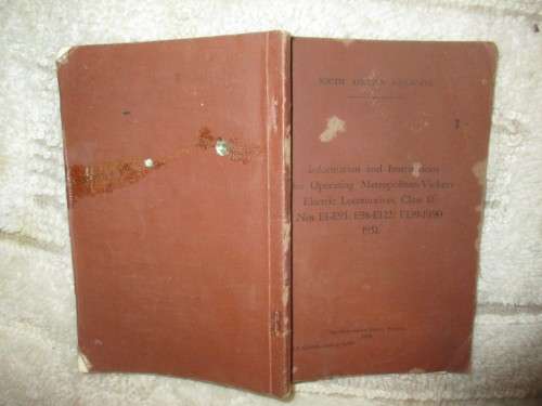 Information  and Instructions  for operating Metropolitan-Vickers Electric Locomotives  1951