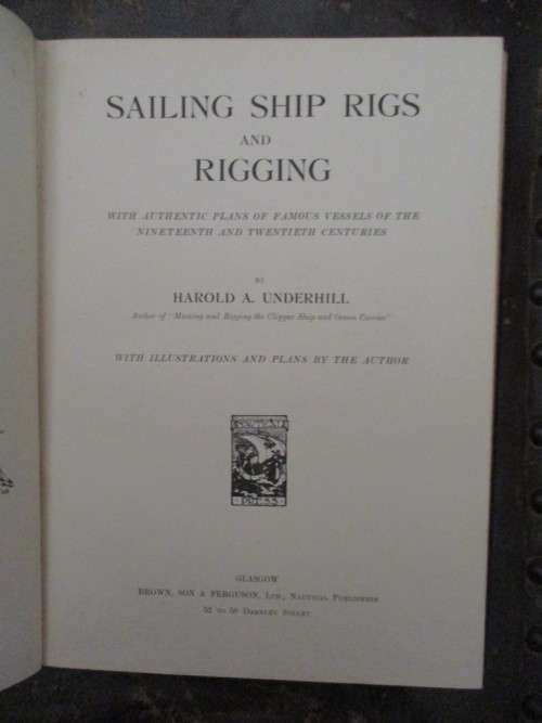Sailing Ship Rigs and Rigging 1948