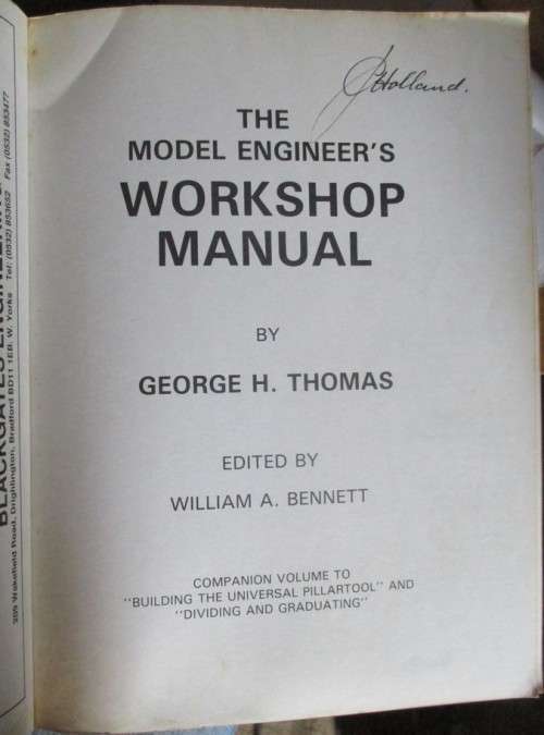 Model Engineers Workshop Manual