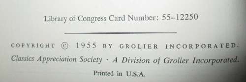 Grolier Classics x 8