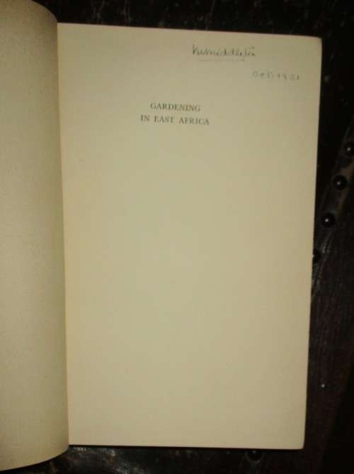 GARDENING IN EAST AFRICA 1950