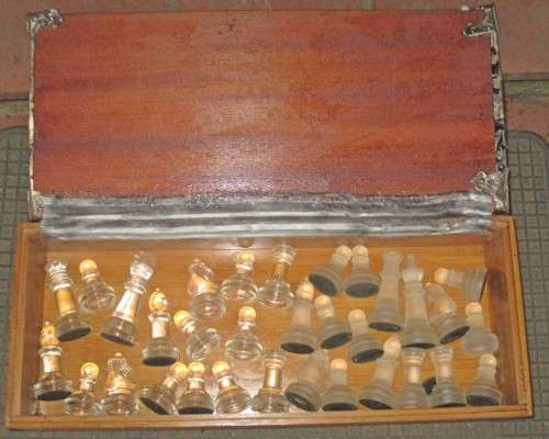 Chess Table . Chess Set and Chess Box