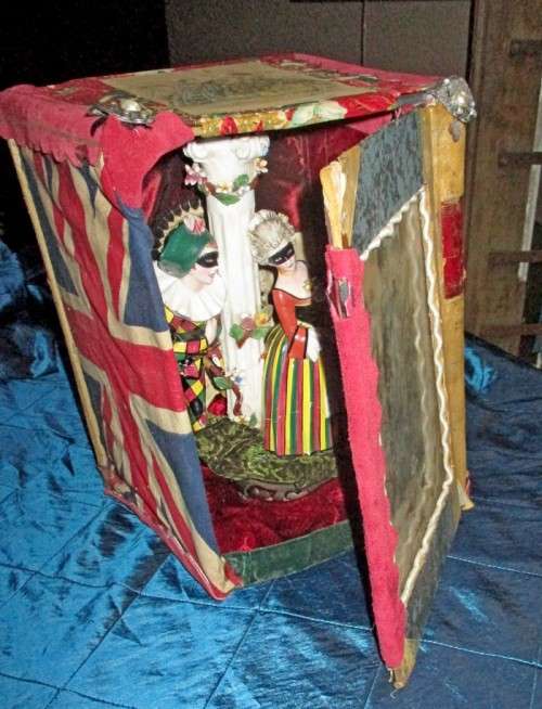 Antique Box with Statue inside