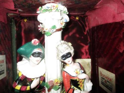 Antique Box with Statue inside