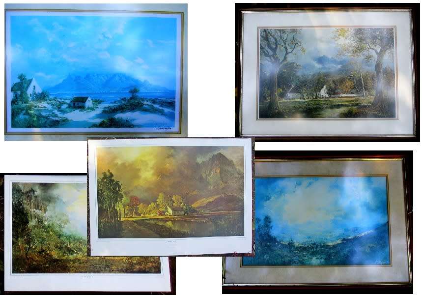 Gabriel de Jongh Prints x 5 . one signed