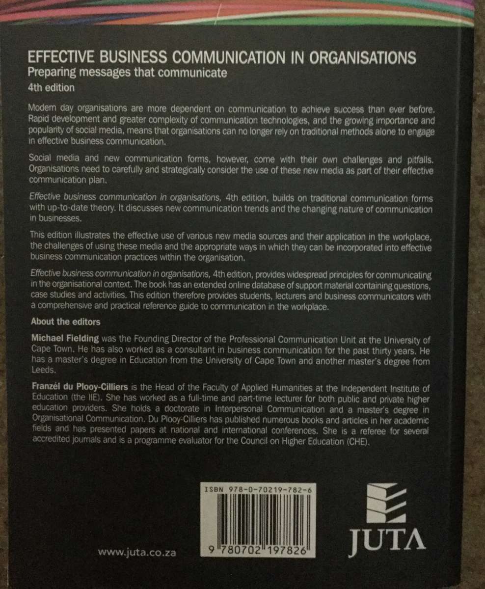 Effective Communication in Organisations  2016