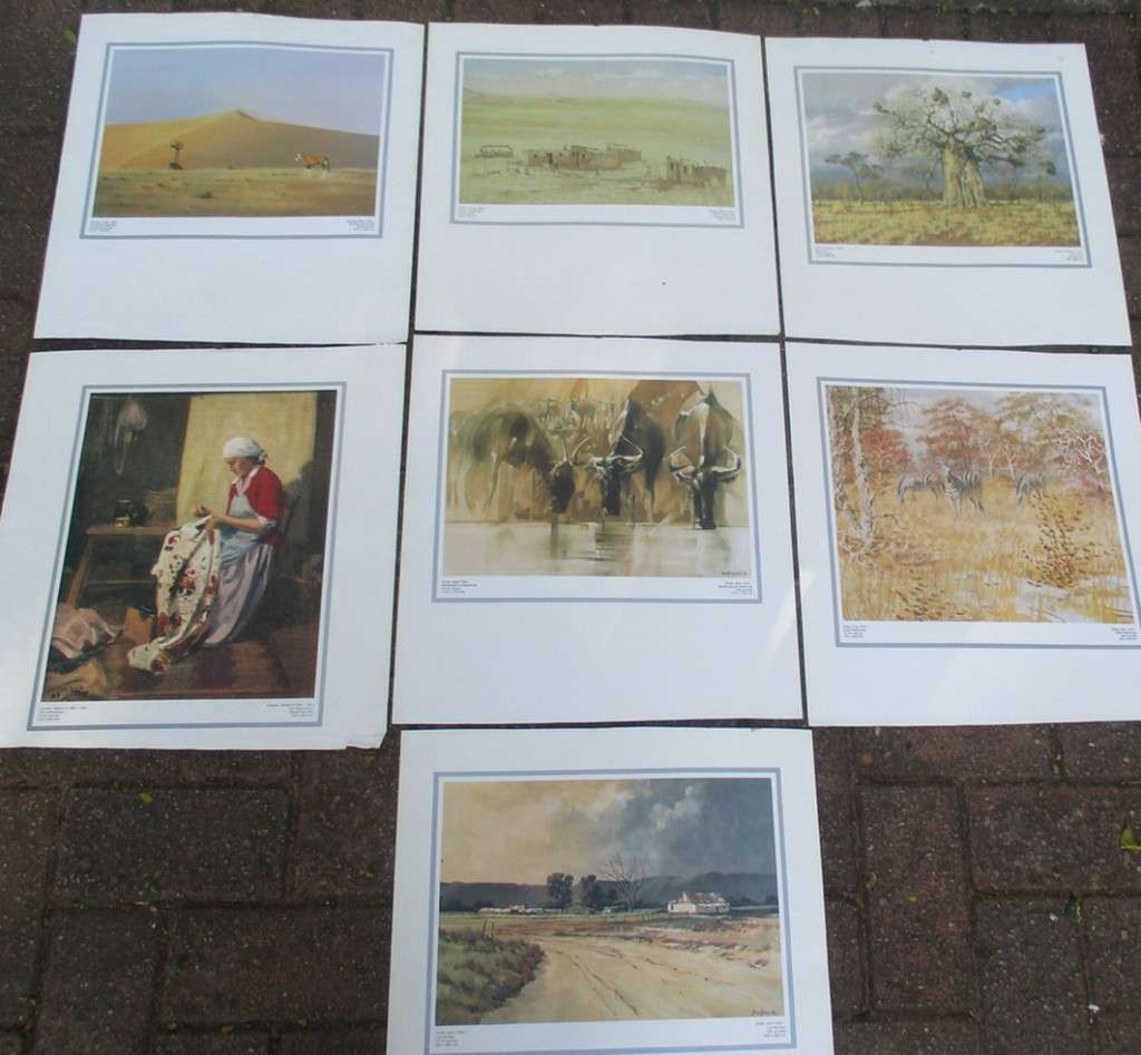 South African Artist prints x 7