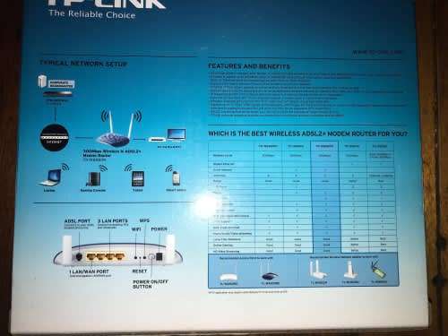 TP Link 300Mbps Wireless N ADSL 2+ Modem Router