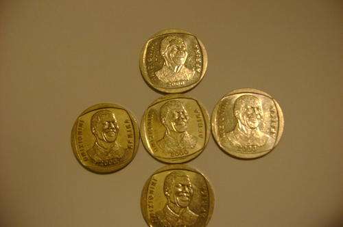 Mandela Year 2000 Circulated coins X 5