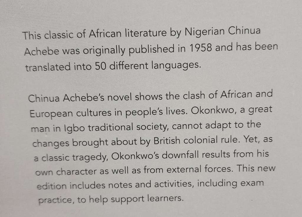 Things fall Apart by chinua Achebe