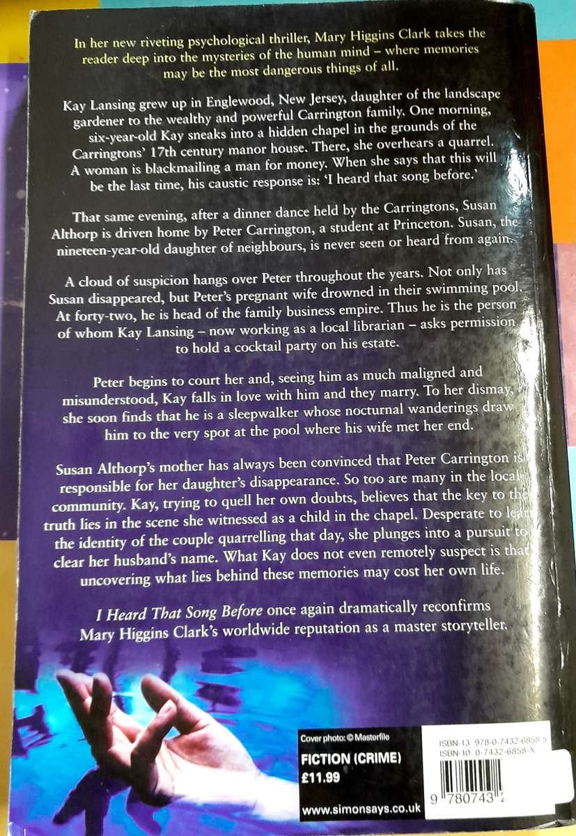 I heard that song before by Mary Higgins Clark