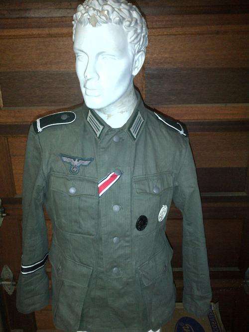 WW2 German Wehrmacht Heer Landser M40 HBT Tunic with Medals