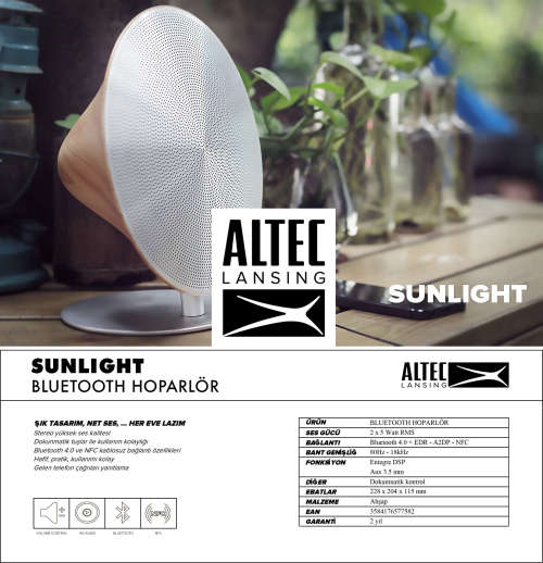 Altec Lansing - Sunlight bluetooth speaker - PREMIUM BRAND