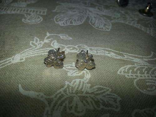 Sterling Silver 3 Leaf Clover Earrings