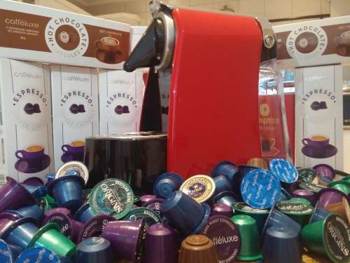 Cafféluxe Sienna Espresso Capsule Machine with 182 Capsules