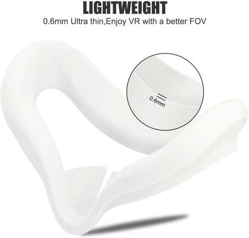 Silicone Cover for Oculus Quest 2 Headset [Sweatproof Facial Interface] White