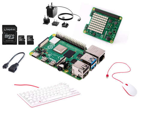 Raspberry Pi 4 Model B 8GB Kit with Sense HAT