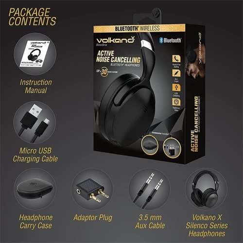 Volkano Noice Cancelling Bluethooth Headphones (Silenco Series)