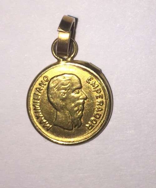 1865 Maximilian 9k Gold coin pendant