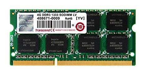 TRANSCEND 4GB DDR3 2RX8 1333 LAPTOP RAM. 10 OUT OF 10 CONDITION
