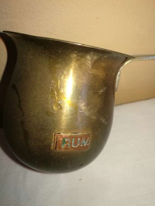 3 VINTAGE BRASS TOT MEASURE LADLES