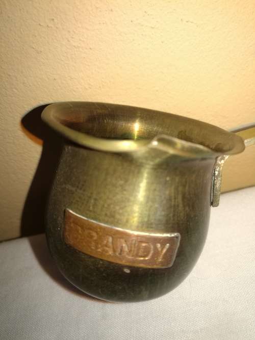 3 VINTAGE BRASS TOT MEASURE LADLES