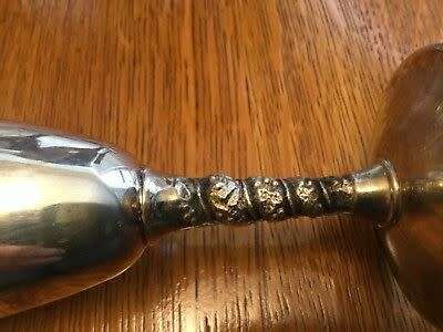 SET OF 4 BEAUTIFUL ITALIAN SILVERPLATE WINE GOBLETS