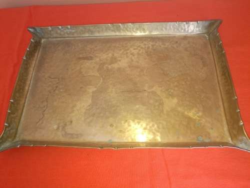 LOVELY OLD HAND BEATEN BRASS TRAY