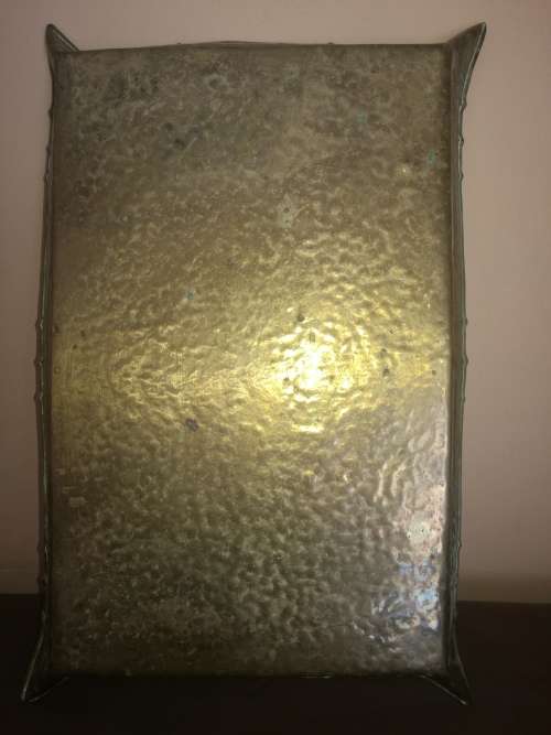 LOVELY OLD HAND BEATEN BRASS TRAY