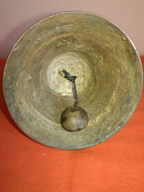 OLD BRASS SCHOOL BELL