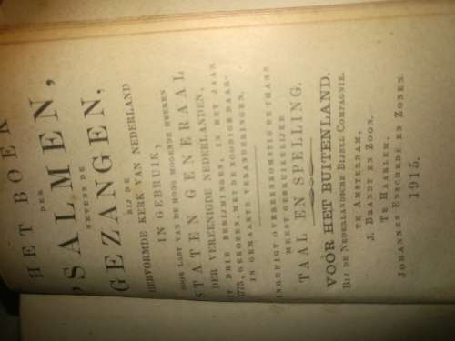 MINIATURE 1915 DUTCH PSALM BOOK