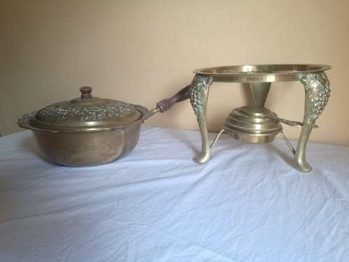 VINTAGE BRASS CHAFING DISH