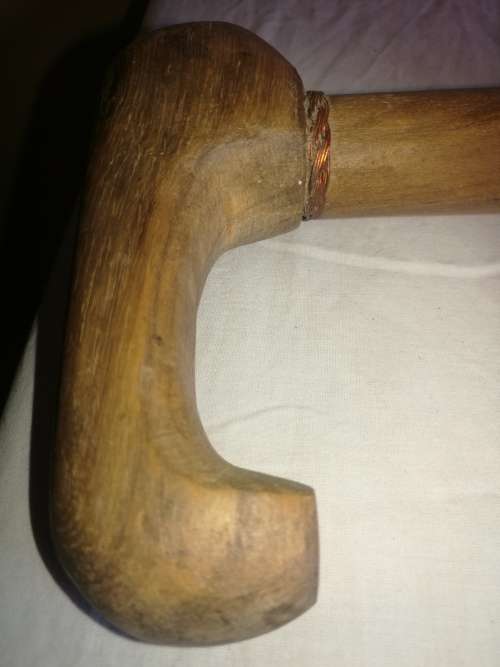 VINTAGE  WOOD SWORD CANE WALKING STICK