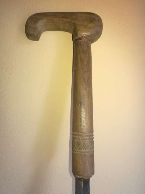 VINTAGE  WOOD SWORD CANE WALKING STICK