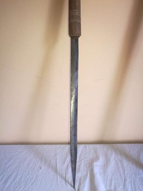 VINTAGE  WOOD SWORD CANE WALKING STICK