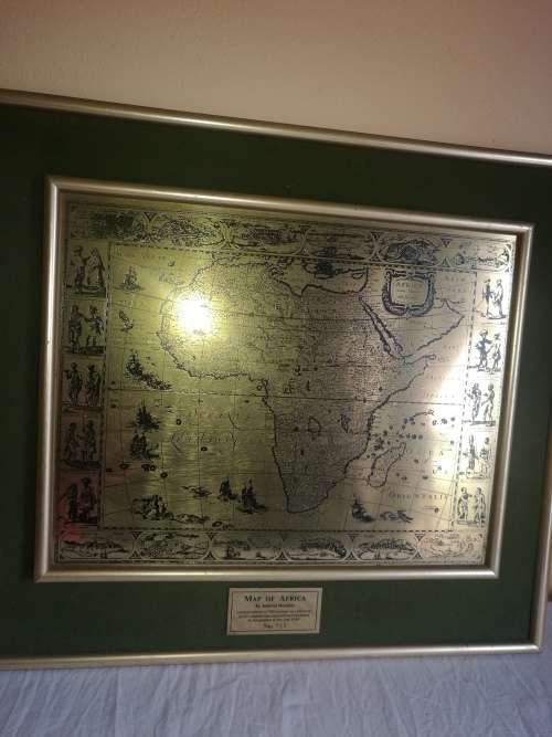 FRAMED LIMITED EDITION NO 131 HAND ETCHED COPY OF MAP OF AFRICA 1606