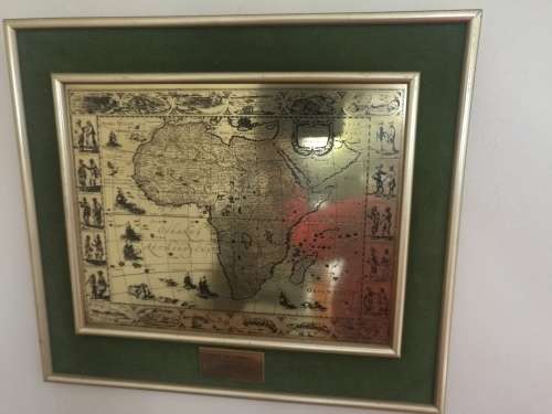 FRAMED LIMITED EDITION NO 131 HAND ETCHED COPY OF MAP OF AFRICA 1606