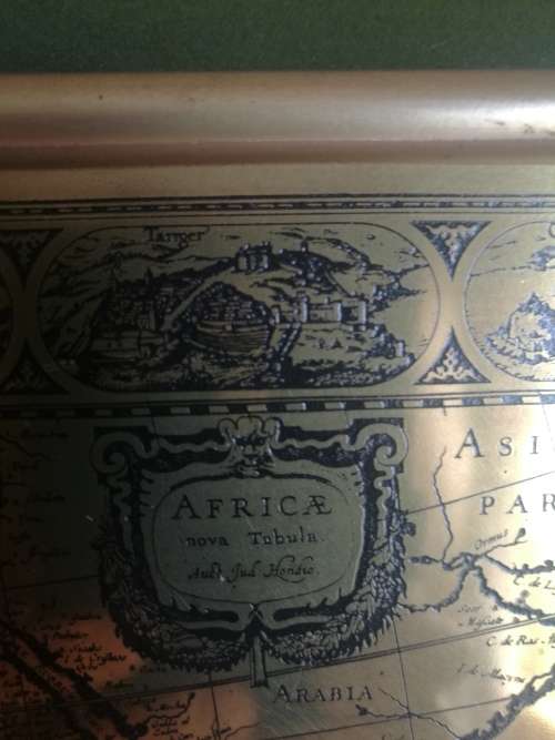 FRAMED LIMITED EDITION NO 131 HAND ETCHED COPY OF MAP OF AFRICA 1606