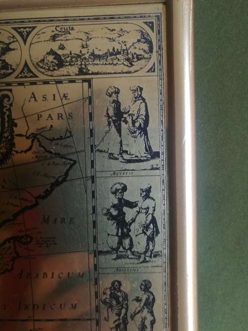 FRAMED LIMITED EDITION NO 131 HAND ETCHED COPY OF MAP OF AFRICA 1606