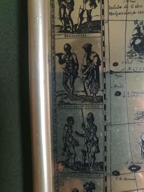 FRAMED LIMITED EDITION NO 131 HAND ETCHED COPY OF MAP OF AFRICA 1606