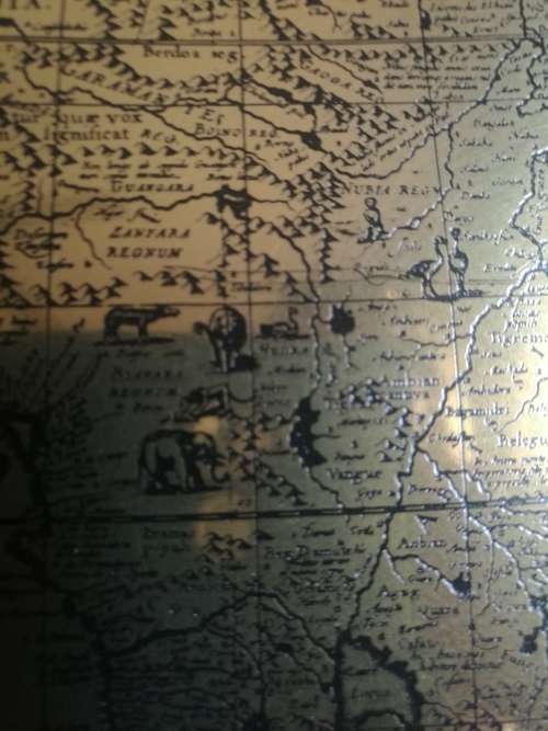 FRAMED LIMITED EDITION NO 131 HAND ETCHED COPY OF MAP OF AFRICA 1606