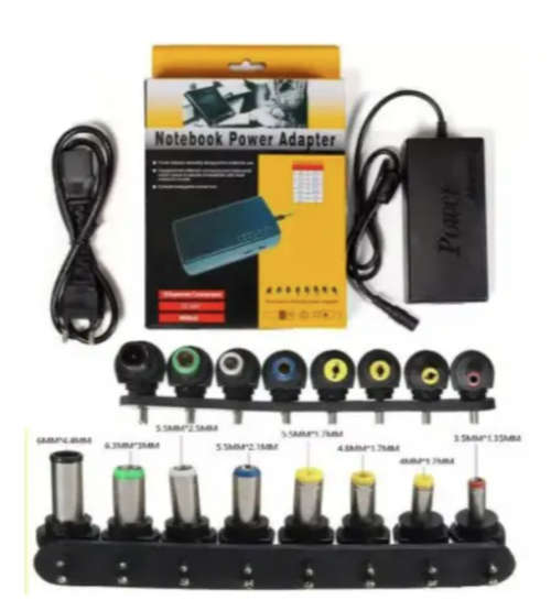 Universal Laptop charger, power adapter. 8 piece connectors