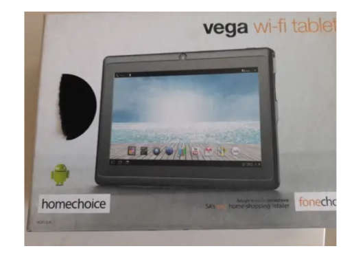 HomeChoice Vega wifi tablet Sold as is